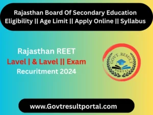 Rajasthan REET Exam Result 2024