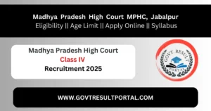 MP High Court Class IV Online Form
