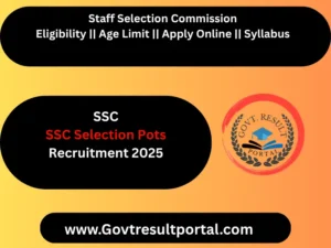 SSC Selection Posts Online Form 2025