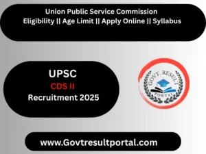 UPSC CDS II Online Form 2025