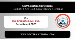 SSC Graduate Level CGL Online Form 2025