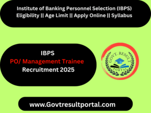IBPS PO/ Management Trainee Recruitment 2025