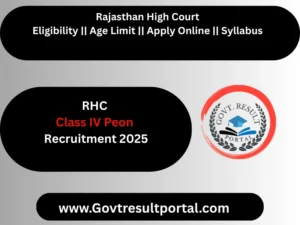 Rajasthan High Court Class IV Recruitment 2025